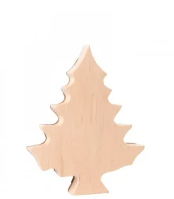 Waldfabrik, photophore en bois et étoile sapin de Noël Sapins En Bois|Sapin En Bois Déco En Ecorce 12 Cm