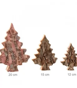 Waldfabrik, photophore en bois et étoile sapin de Noël Sapins En Bois|Sapin En Bois Déco En Ecorce 20 Cm