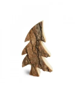 Waldfabrik, photophore en bois et étoile sapin de Noël Sapins En Bois|Sapin En Bois, Forme Penchee, 18 Cm