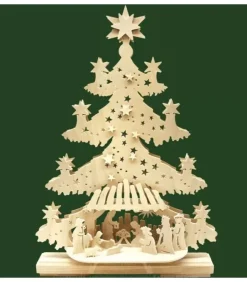 Ratags, décos de Noël lumineuses en bois Crèche De Noël Lumineuse|Sapin Lumineux Led En Bois Avec Crèche De Noël Et Personnages