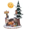 Hubrig, figurines pour enfant Village De Noël Miniature|Village De Noël Miniature, Cireur De Lune