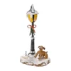 Hubrig, figurines pour enfant Village De Noël Miniature|Village De Noël Miniature, Chien Sous Reverbere