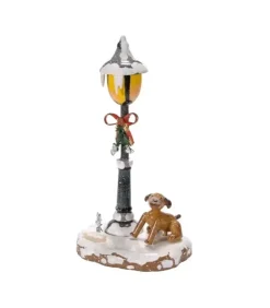 Hubrig, figurines pour enfant Village De Noël Miniature|Village De Noël Miniature, Chien Sous Reverbere