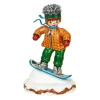 Hubrig, figurines pour enfant Village De Noël Miniature|Village De Noël Miniature, Snowboarder