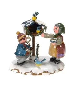 Hubrig, figurines pour enfant Village De Noël Miniature|Village De Noël Miniature, Grand-Mere Et Oiseaux