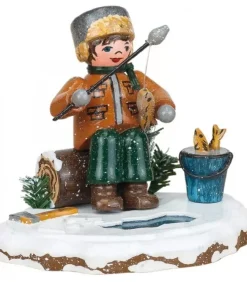 Hubrig, figurines pour enfant Village De Noël Miniature|Village De Noël Miniature, Pecheur A La Ligne