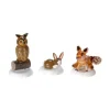 Hubrig, figurines pour enfant Village De Noël Miniature|Village De Noël Miniature, Renard Chouette Et Lapin