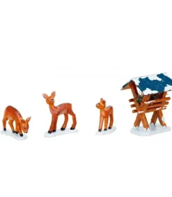 Hubrig, figurines pour enfant Village De Noël Miniature|Village De Noël Miniature, 3 Biches Dans LÀ Neige