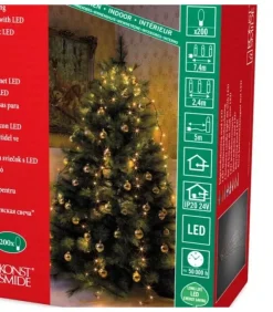 Konstsmide, guirlandes lumineuses de Noël Guirlandes Lumineuses Sapin|Voile Guirlande Pour Sapin De Noël, 200 Diodes Led