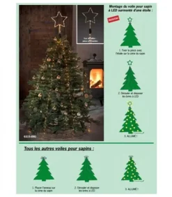 Konstsmide, guirlandes lumineuses de Noël Guirlandes Lumineuses Sapin|Voile Guirlande Pour Sapin De Noël, 200 Diodes Led